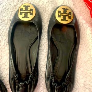 Tory Burch Black Flats
